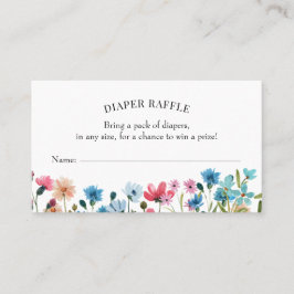 ワイルドフラワーおむつラッフルインサートカード 名刺