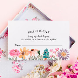 ワイルドフラワーおむつラッフルインサートカード 名刺