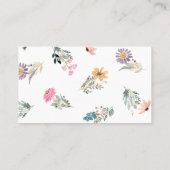 ワイルドフラワーおむつラッフルインサートカード 名刺 (裏面)