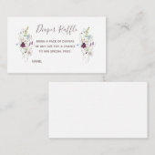 ワイルドフラワーおむつラッフルカード、エンクロージャカード エンクロージャーカード (正面/裏面)