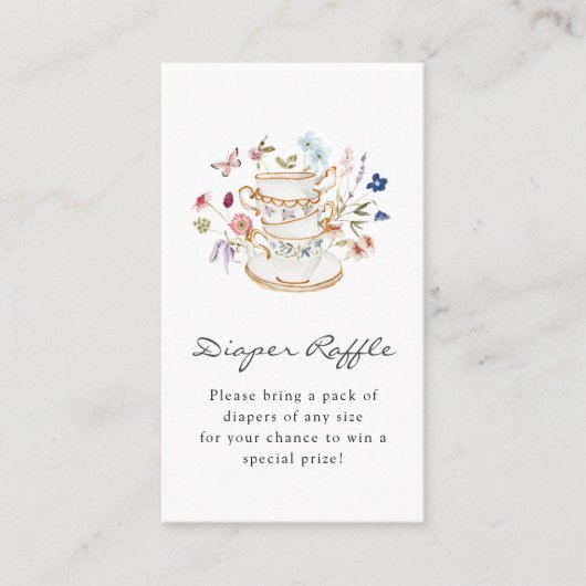 ワイルドフラワーおむつラッフルカード エンクロージャーカード (正面)