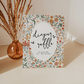 ワイルドフラワーおむつラッフルゲーム 台座サイン