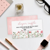 ワイルドフラワーおむつラッフルチケットエンクロージャカード エンクロージャーカード
