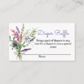 ワイルドフラワーおむつラッフルチケット エンクロージャーカード (正面)