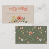 ワイルドフラワーおむつラッフルチケット エンクロージャーカード (正面/裏面)