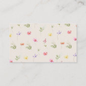 ワイルドフラワーおむつラッフルチケット エンクロージャーカード (裏面)