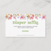 ワイルドフラワーおむつラッフルチケット エンクロージャーカード (正面)