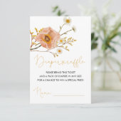 ワイルドフラワーおむつラッフルチケット、ボヘミアンシャワー エンクロージャーカード (スタンド正面)