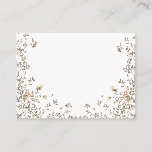 ワイルドフラワーおむつラッフル囲いカード エンクロージャーカード (裏面)