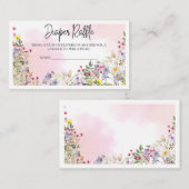 ワイルドフラワーおむつラッフル囲いカード エンクロージャーカード (正面/裏面)