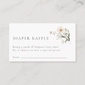 ワイルドフラワーおむつラッフル囲いカード プレイスカード (正面)