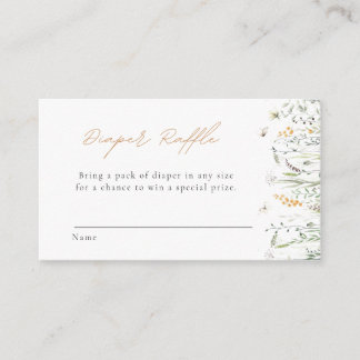 ワイルドフラワーおむつラッフル エンクロージャーカード