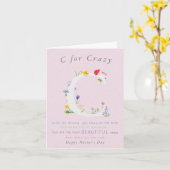 ワイルドフラワーおもしろいマザーのデイカードユーモア カード (黄色い花)