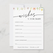ワイルドフラワーお洒落がベビーカードを希望 招待状 (正面)