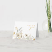 ワイルドフラワーお洒落の牧草地サンキューカード サンキューカード (正面)