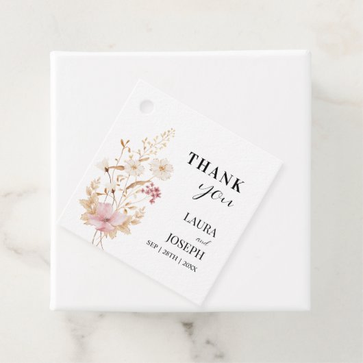 ワイルドフラワーお洒落の結婚ありがとうプレゼント フェイバータグ (インサイチュ)