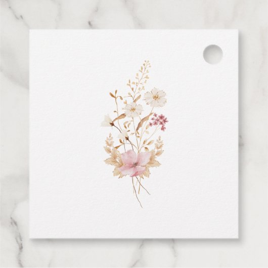 ワイルドフラワーお洒落の結婚ありがとうプレゼント フェイバータグ (裏面)