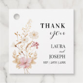 ワイルドフラワーお洒落の結婚ありがとうプレゼント フェイバータグ (正面)