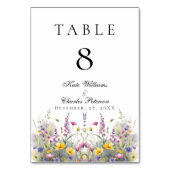 ワイルドフラワーお洒落の草原 テーブルナンバー (裏面)