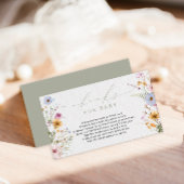 ワイルドフラワーお洒落の赤ちゃんシャワー本 エンクロージャーカード