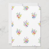 ワイルドフラワーお洒落アーチ結婚式招待状 招待状 (裏面)