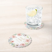 ワイルドフラワーお洒落ウォーター色のデザイン結婚ズ ペーパーコースター (インサイチュ)