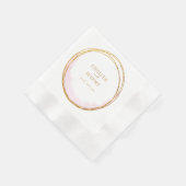 ワイルドフラワーお洒落ウォーター色のデザイン結婚ズ 縁ありカクテルナプキン (角)