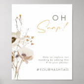 ワイルドフラワーお洒落オ・スナップのハッシュタグポスター ポスター (正面)