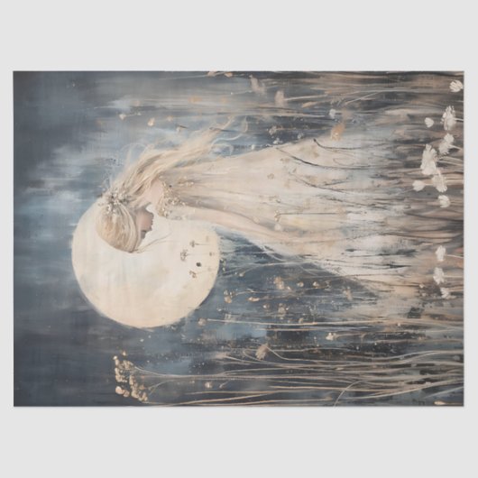 ワイルドフラワーお洒落ズの月に照らされた妖精の切り離し 薄葉紙 (正面)