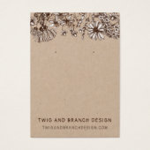 ワイルドフラワーお洒落ズイヤリングディスプレイカード (正面)