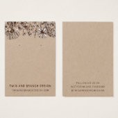 ワイルドフラワーお洒落ズイヤリングディスプレイカード (正面&裏面)