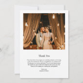 ワイルドフラワーお洒落ズ写真庭園の結婚式 サンキューカード (裏面)