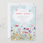 ワイルドフラワーお洒落ズ結婚式招待状 招待状 (正面)