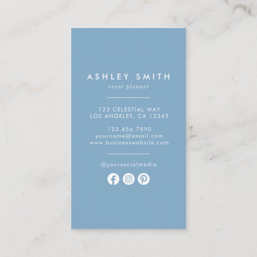 ワイルドフラワーお洒落ソーシャルメディア 名刺 (裏面)