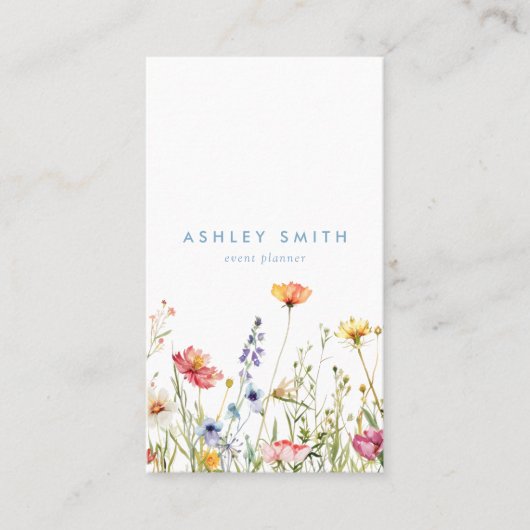 ワイルドフラワーお洒落ソーシャルメディア 名刺 (正面)