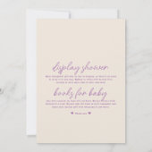 ワイルドフラワーお洒落バタフライガーデンベビーシャワー 招待状 (裏面)