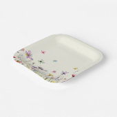 ワイルドフラワーお洒落パーティー ペーパープレート (傾斜あり)