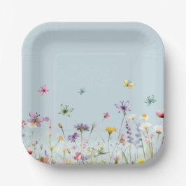 ワイルドフラワーお洒落パーティー ペーパープレート