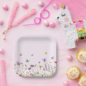 ワイルドフラワーお洒落パーティー ペーパープレート (パーティー)