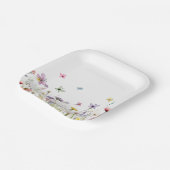 ワイルドフラワーお洒落パーティー ペーパープレート (傾斜あり)