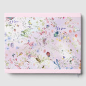 ワイルドフラワーお洒落ピンクゲストブック ゲストブック (裏面)