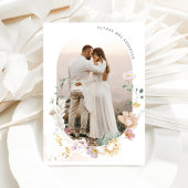 ワイルドフラワーお洒落フォトエレガントブライダルシャワー 招待状