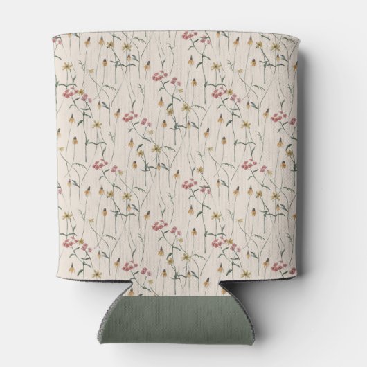 ワイルドフラワーお洒落フローラカスタムブライダルシャワー 缶クーラー (裏面)