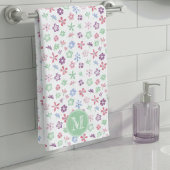 ワイルドフラワーお洒落フローラモノグラム バスタオルセット