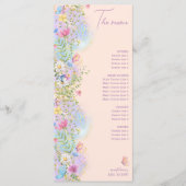 ワイルドフラワーお洒落フローラ庭園の結婚式シャワー メニュー (正面)