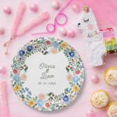 ワイルドフラワーお洒落フローラ庭園の結婚式 ペーパープレート (パーティー)