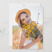 ワイルドフラワーお洒落ブライダルシャワーブランチ写真 招待状 (裏面)