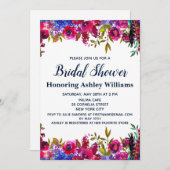 ワイルドフラワーお洒落ブライダルシャワーボタニカルボホ 招待状 (正面/裏面)