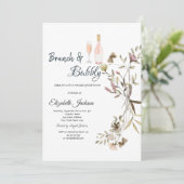 ワイルドフラワーお洒落ブランチ&バブリーブライダルシャワー 招待状 (スタンド正面)