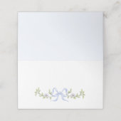 ワイルドフラワーお洒落ブルーボウ赤ちゃんシャワー プレイスカード (外部開封)